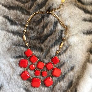 Stella & Dot orange beaded necklace.